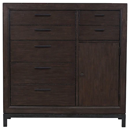7 Drawer Gentleman's Chest with Metal Base